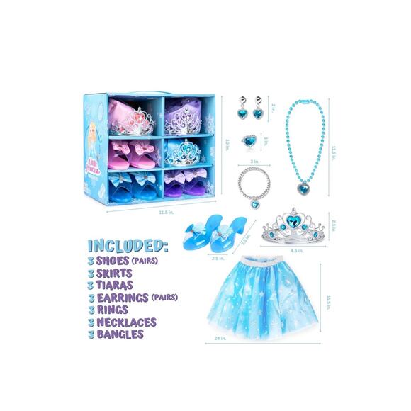 Toyvelt Toddler Girl Toys - Princess Dress Up Shoes and Jewelry Boutique Set - Picture 2 of 8